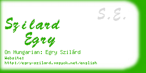 szilard egry business card